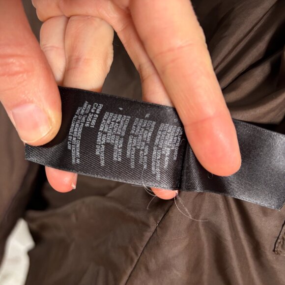 The North Face Arctic Parka Jacket Coat Brown Mid Length Goose Down Size Small - Picture 8 of 11